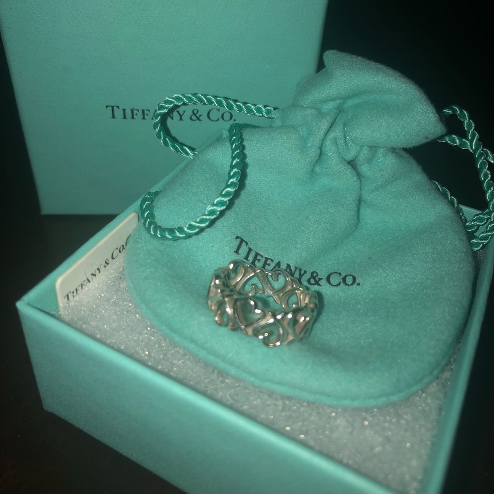Tiffany Heart Ring - Silver Size 6